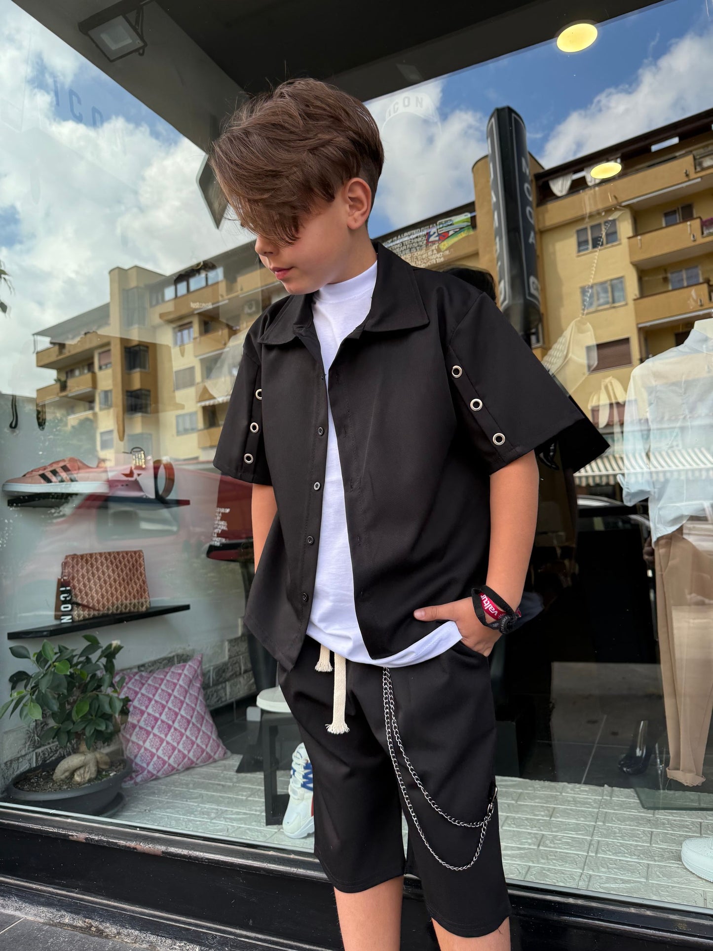 1056 CORDINATO BIMBO NERO - Completo bimbo - MY TIMES