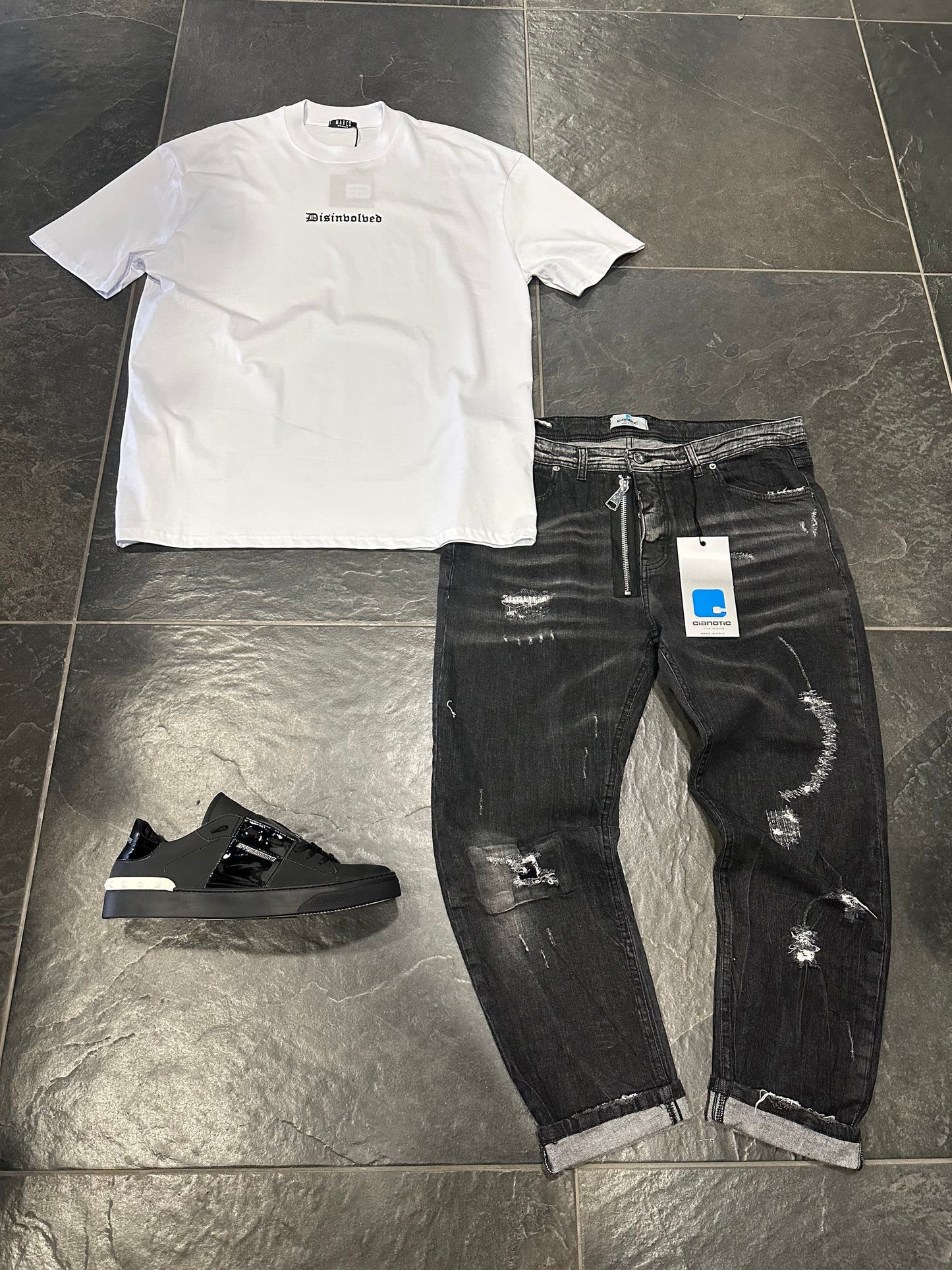 MICHELANGELO BLACK MAX - Jeans uomo - CIANOTIC