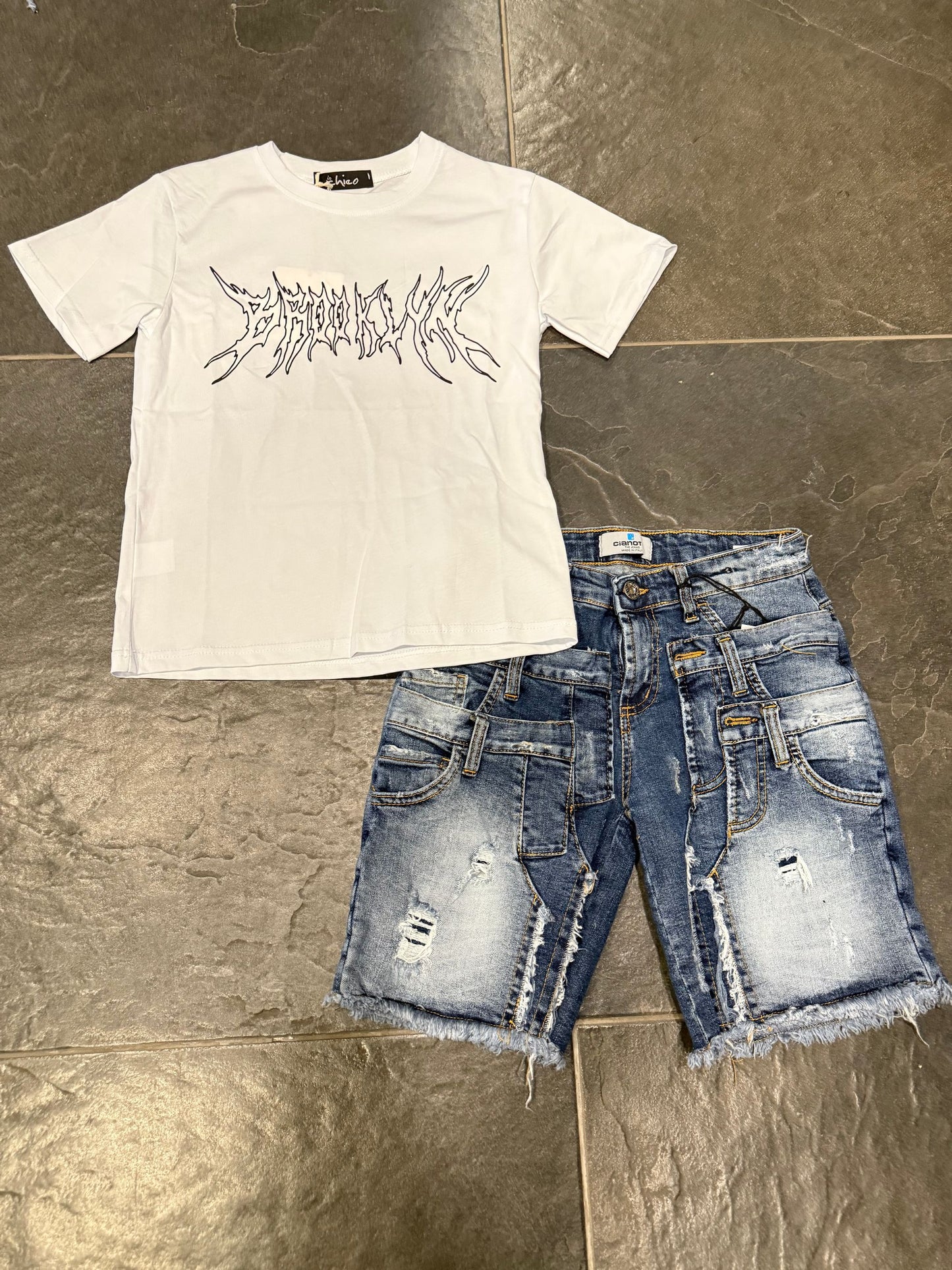 SHORT CB DARK FADE DOUBLE BLUE - short bimbo - CIANOTIC