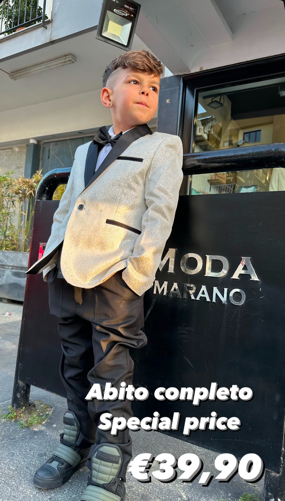 COMPLETO CLASSICO BAMBINO BIANCO - Completi classici bimbo -