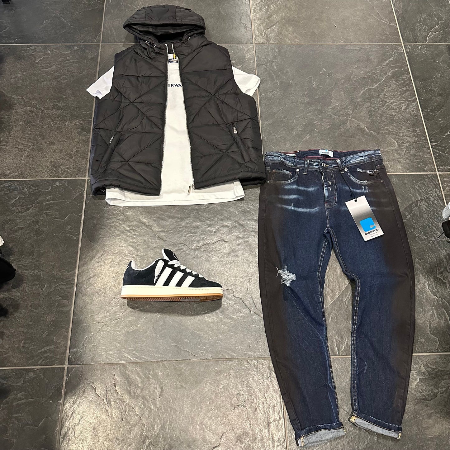 2731 SMANICATO NERO - SMANICATO UOMO -