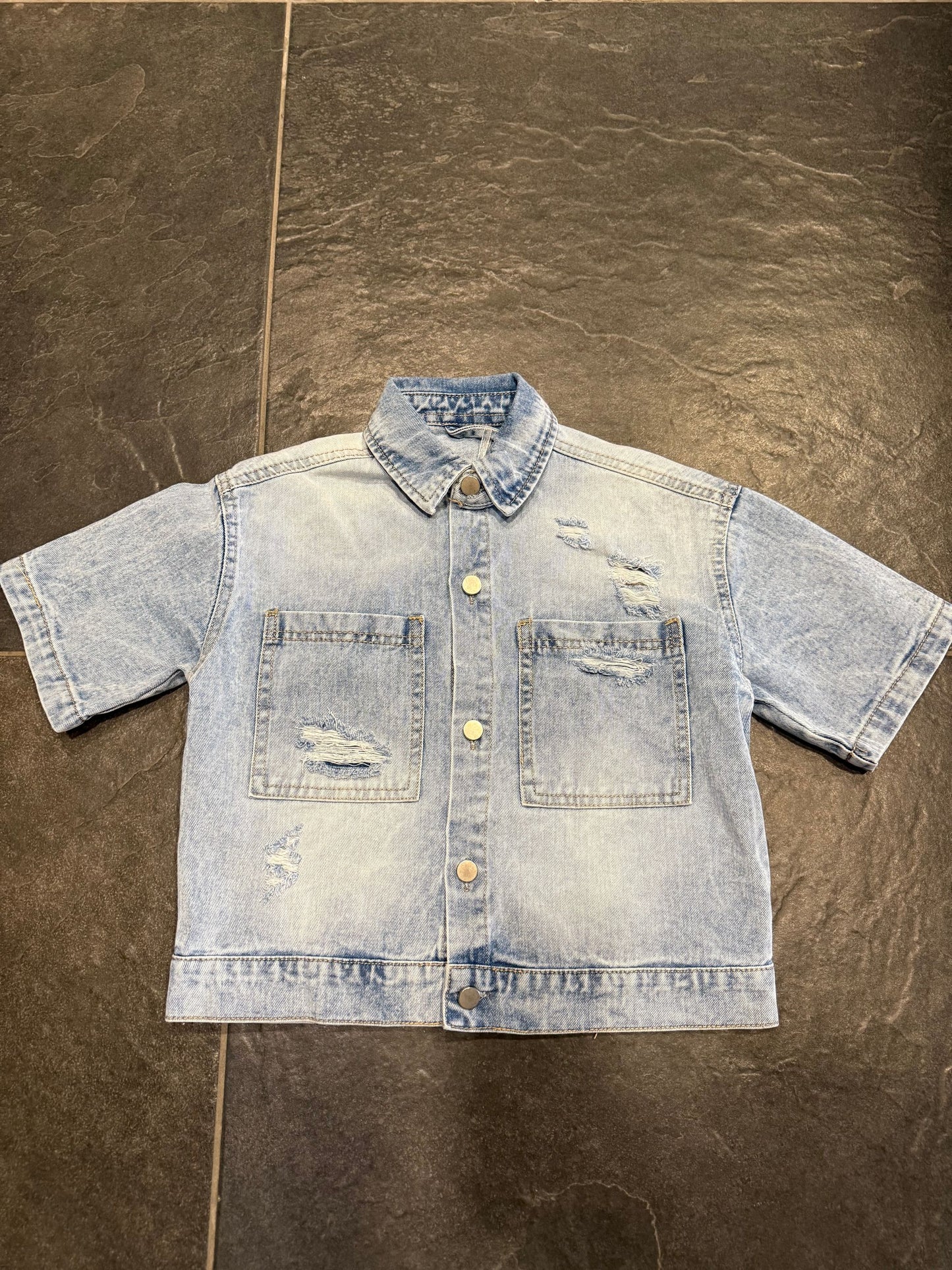 ST-9930 CAMICIA JEANS BIMBO - camicia bimbo -