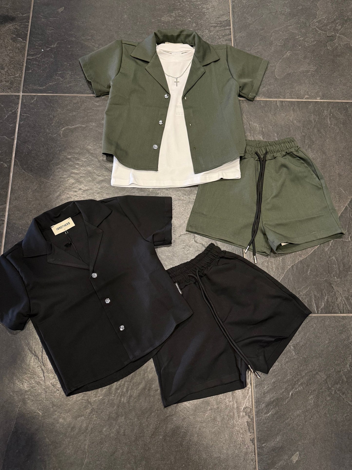 CORDSET CALIFORNIA NERO - Coordinato bimbo/junior - BROTHERS