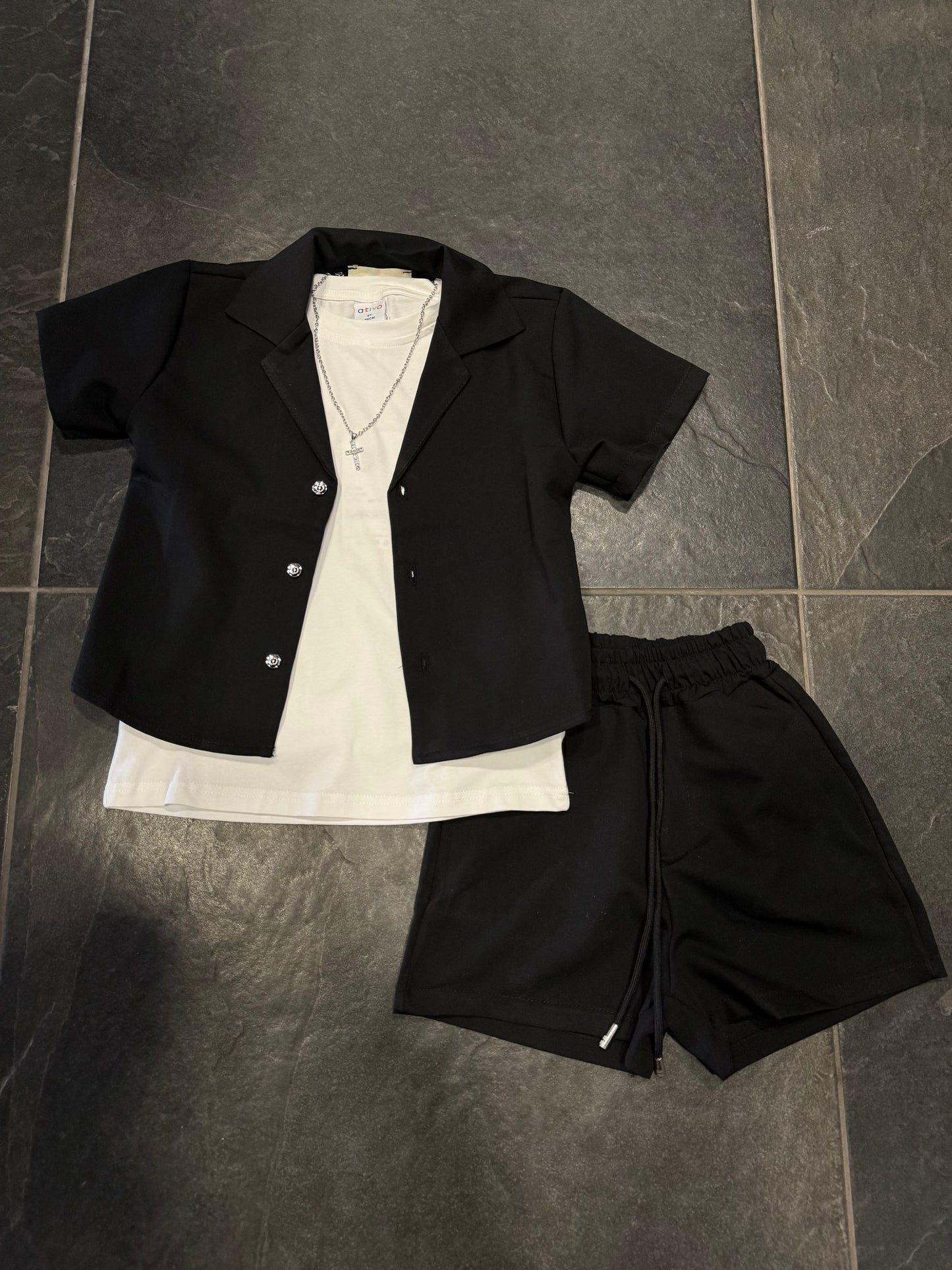 CORDSET CALIFORNIA NERO - Coordinato bimbo/junior - BROTHERS