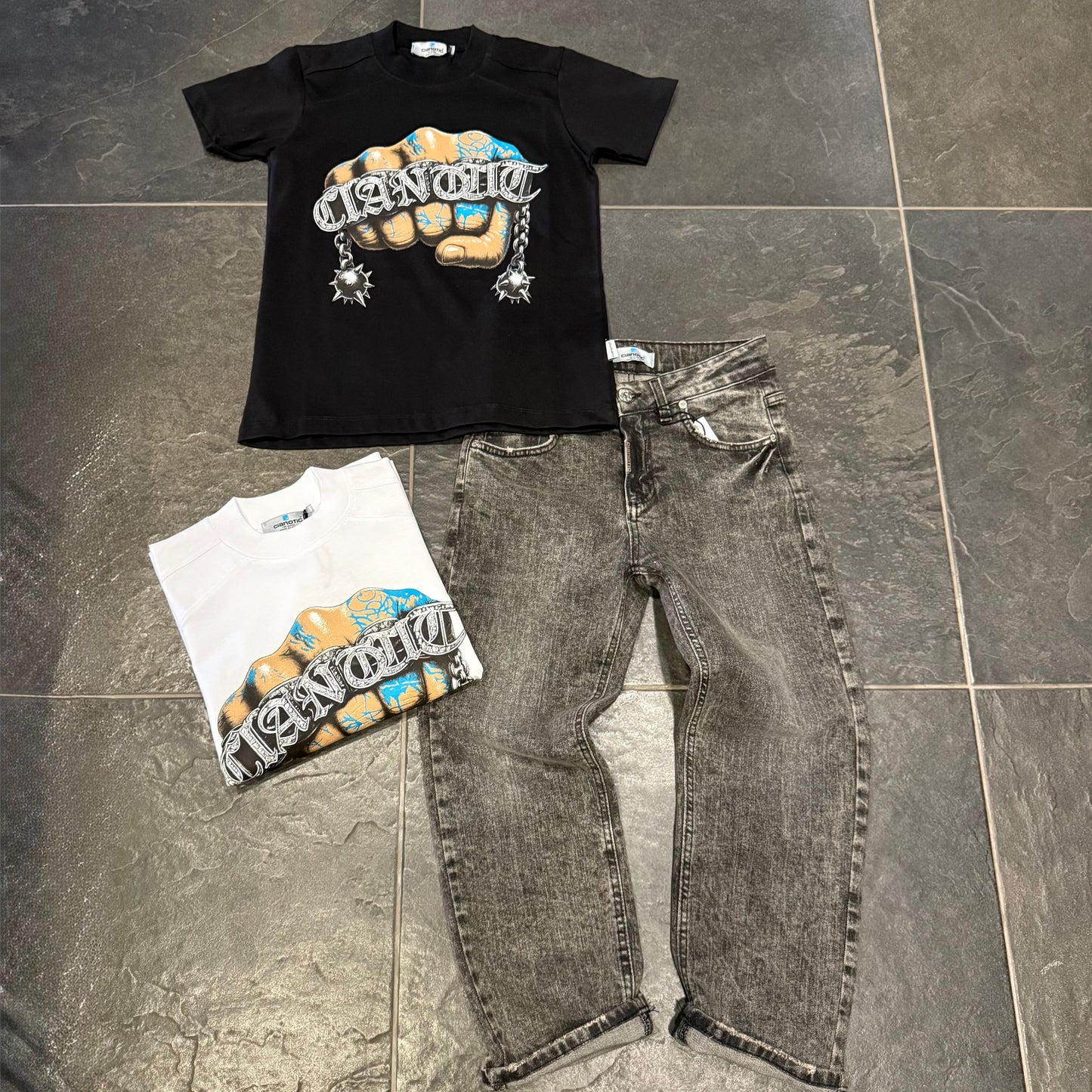 T/FIGHT T-SHIRT NERA BIMBO - T-shirt bimbo - CIANOTIC
