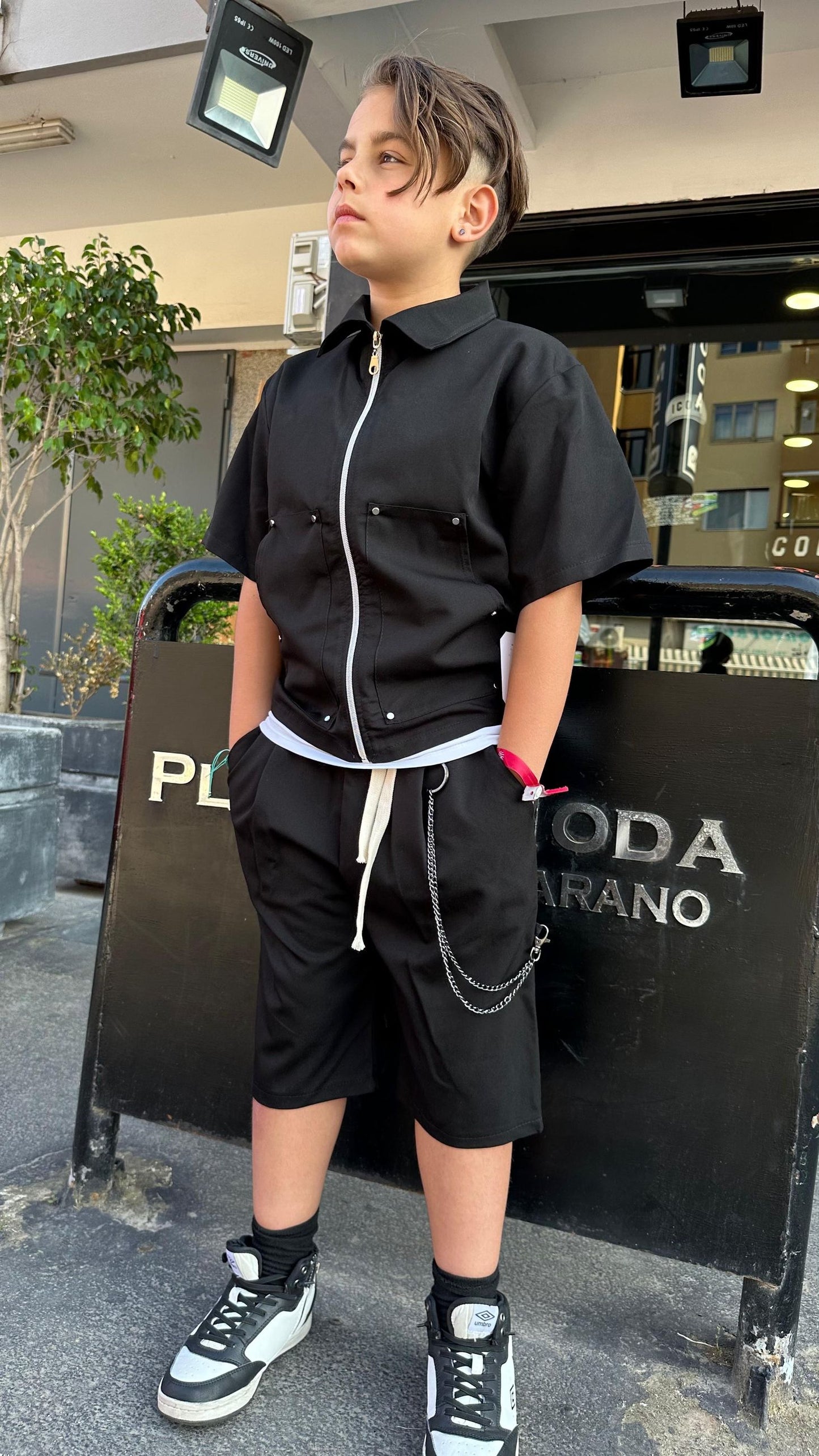 1090 COORDINATO BIMBO NERO - Coordinato bimbo/junior -