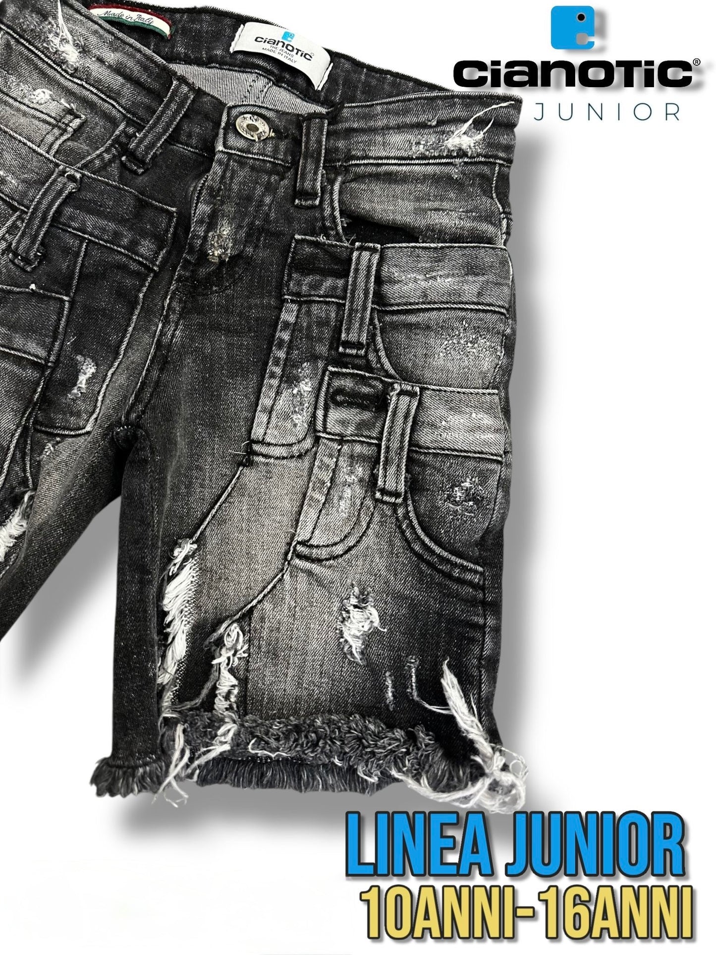 SHORT CB DARK FADE DOUBLE BLACK - short bimbo - CIANOTIC