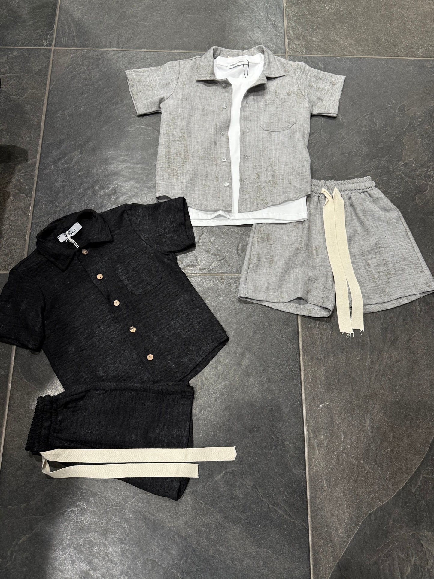 1059 COORDINATO BIMBO NERO - Coordinato bimbo/junior -