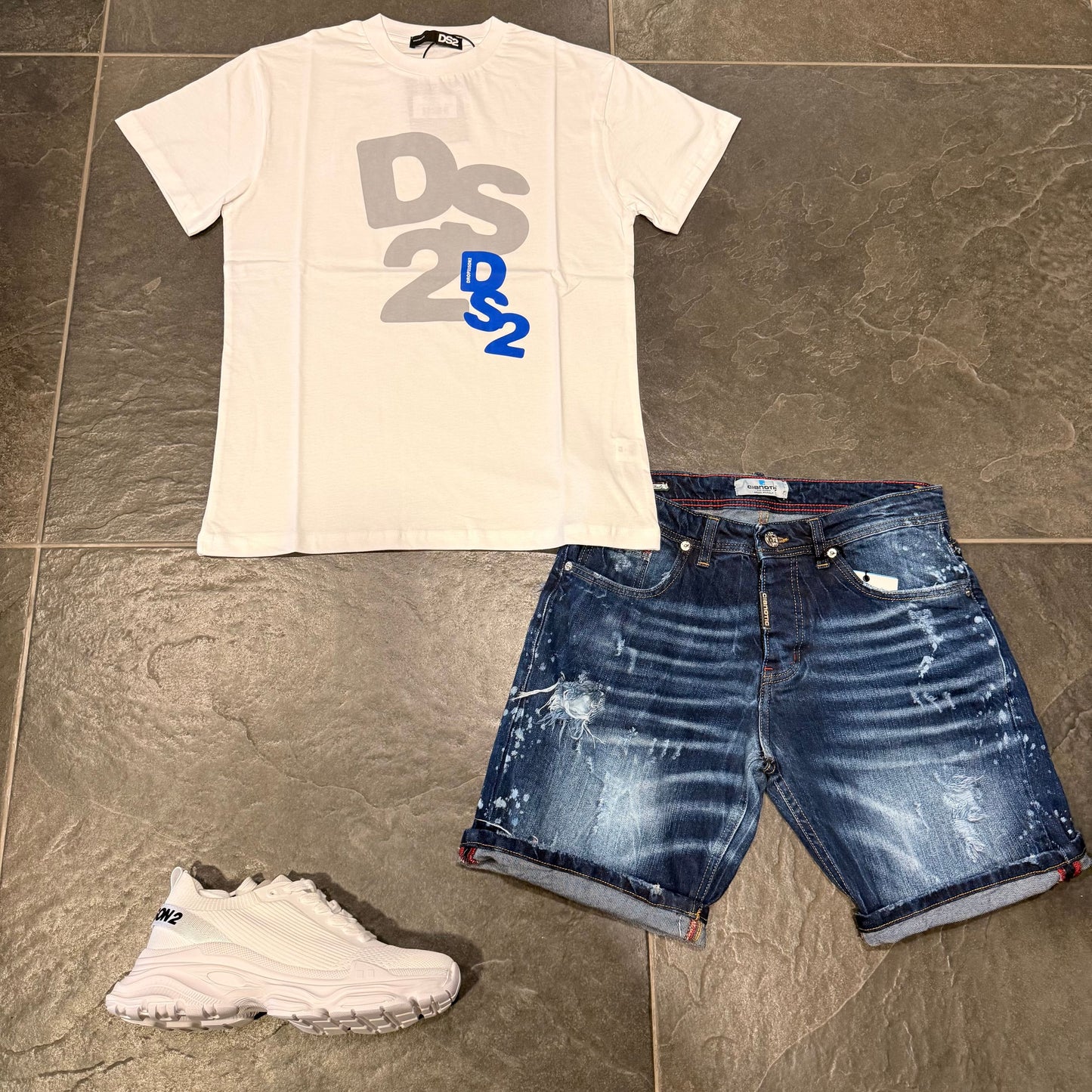 SS26B10 T-SHIRT DS2 BIANCA - T-shirt uomo - DROP SEASON 2