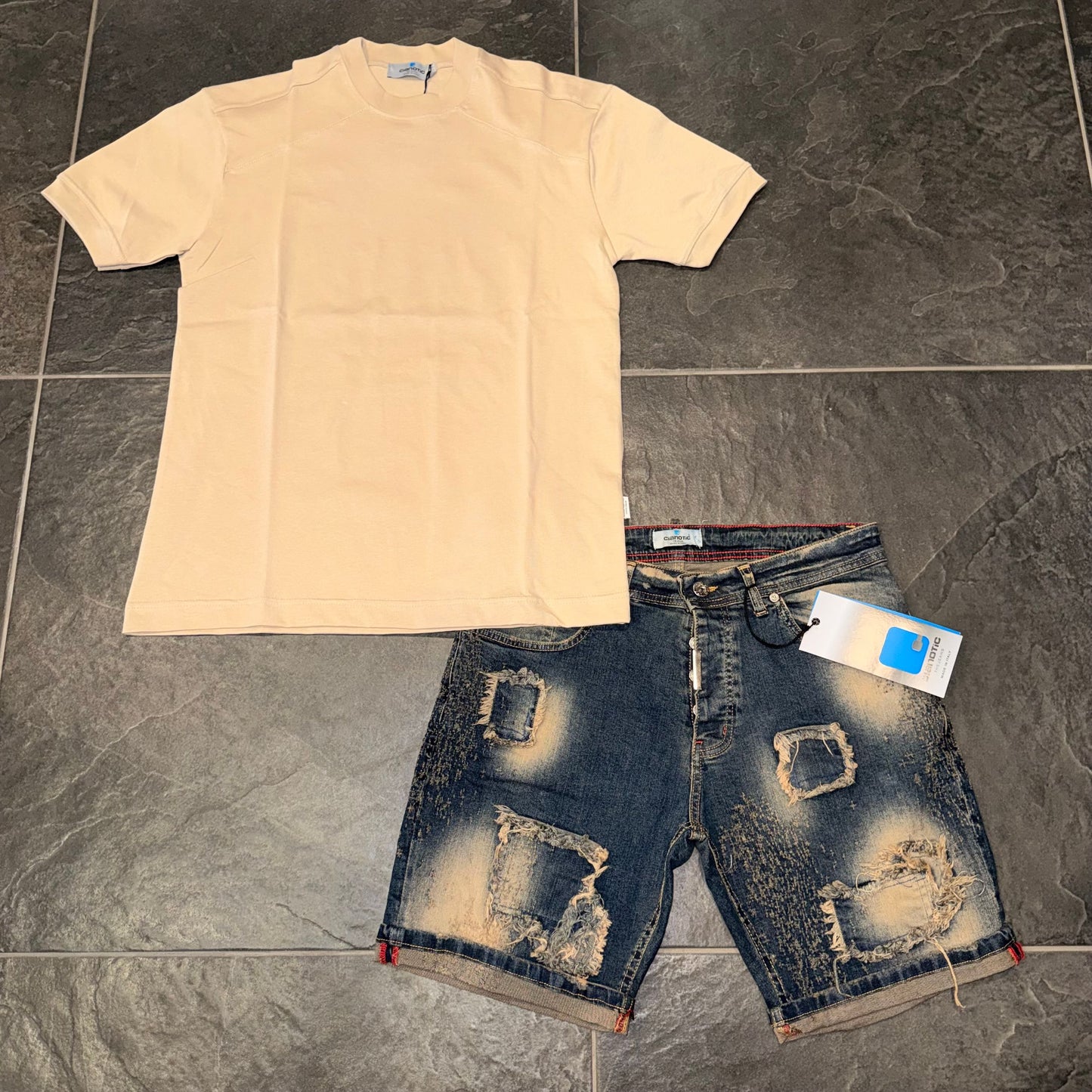 250010 T-SHIRT CIANOTIC AVORIO - T-shirt uomo - CIANOTIC