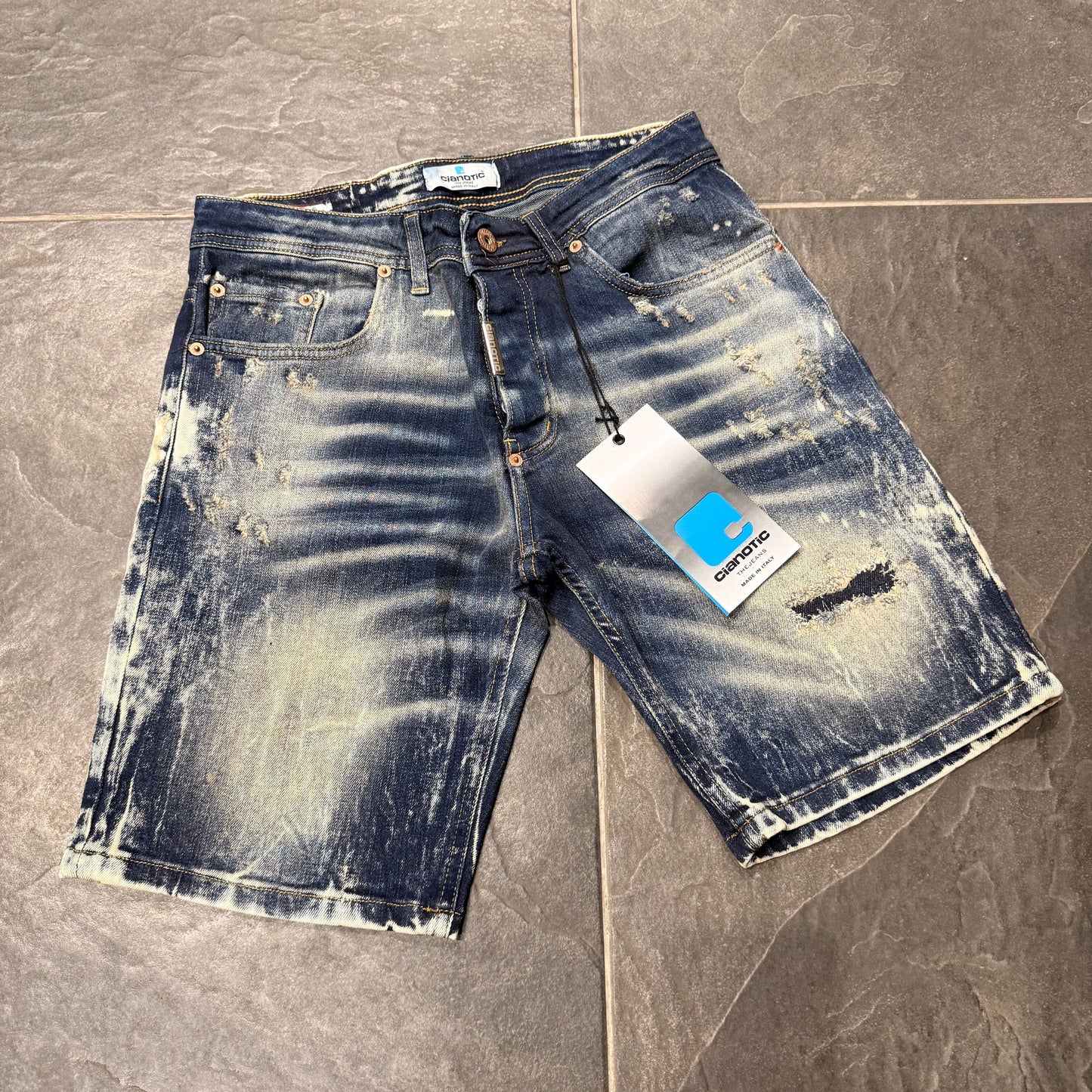 SHORT ED4 BLUE - Short uomo - CIANOTIC
