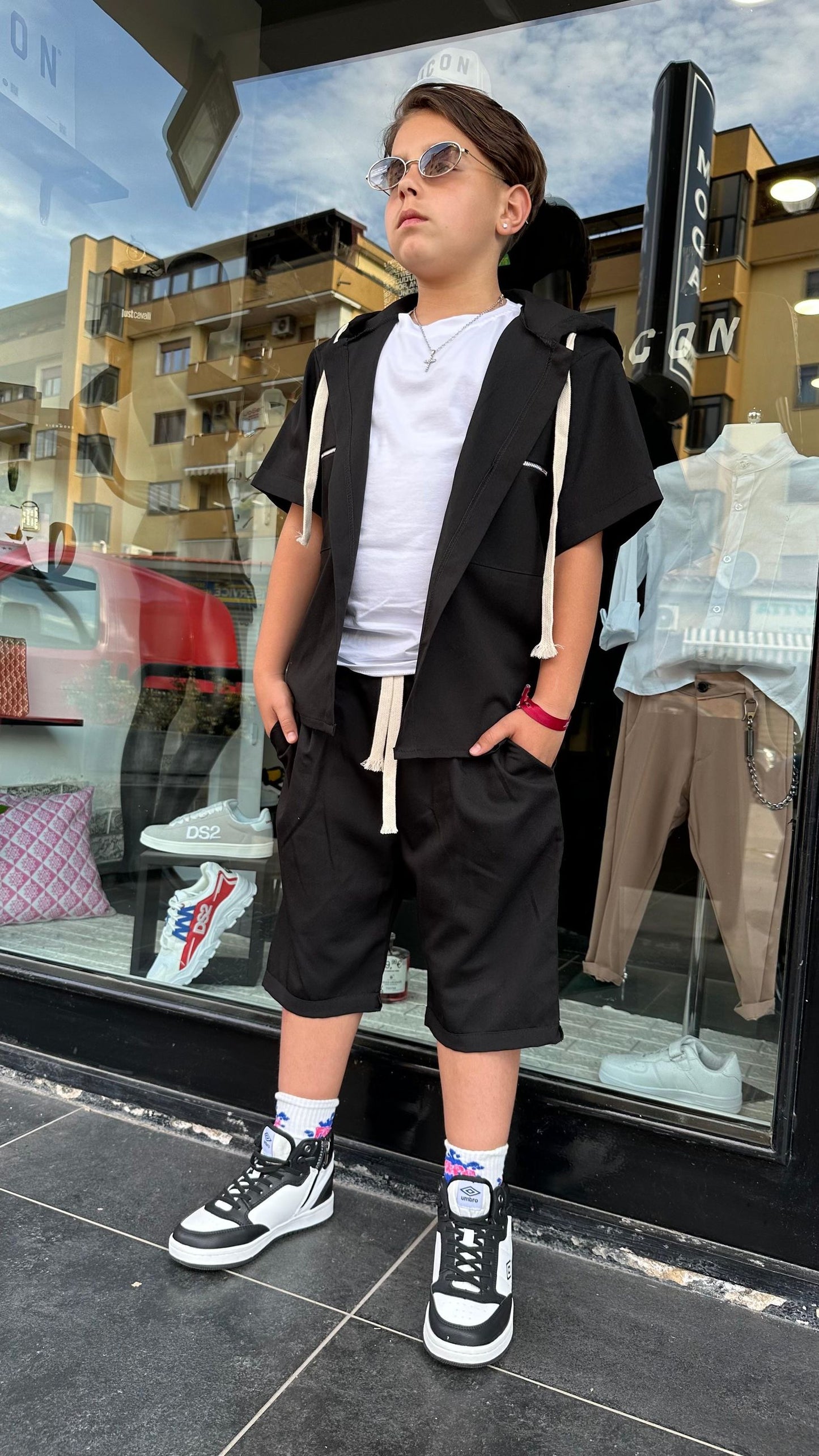 1085 COORDINATO BIMBO NERO - Coordinato bimbo/junior -