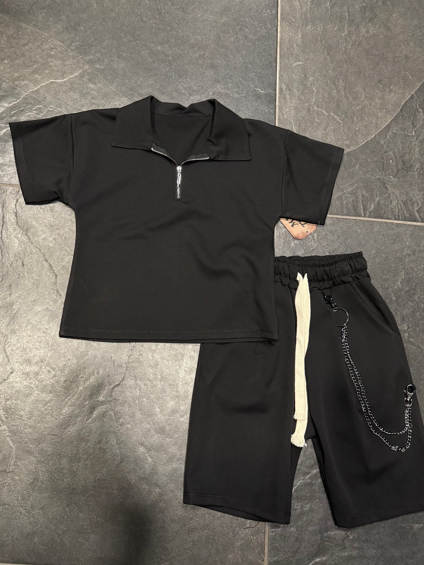 1082 COMPLETO BIMBO NERO - Completo bimbo -