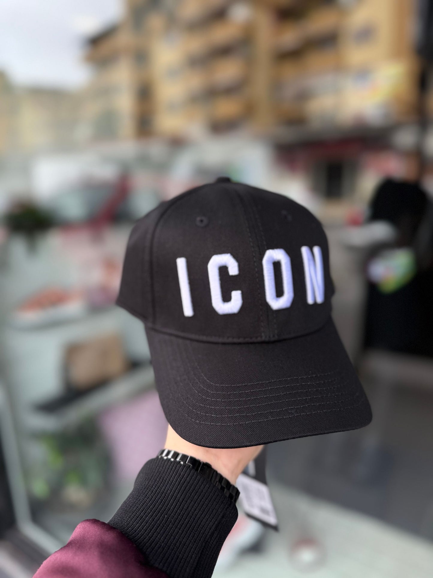 ICXS265A049 BERRETTO NERO/BIANCO - cappello uomo - icon