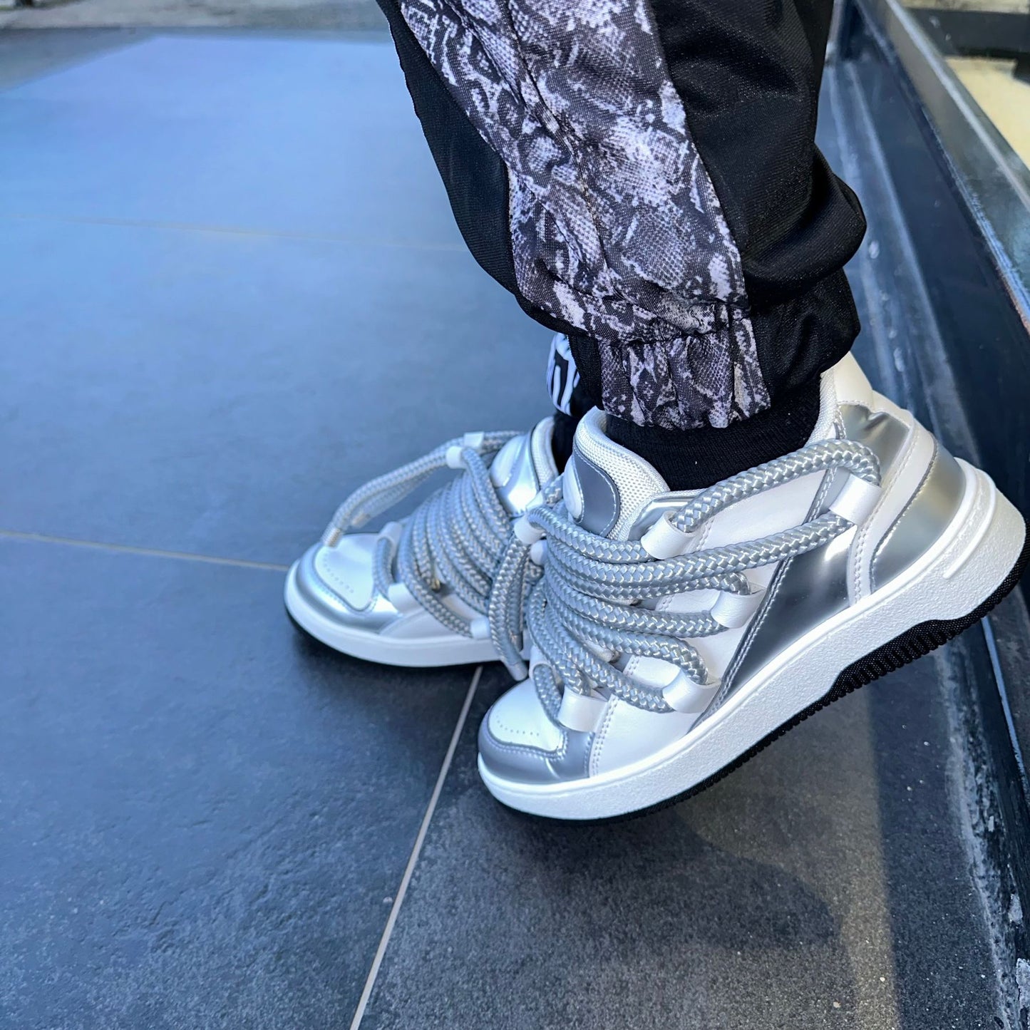 SNAKE ARGENTO - Scarpe donna - GIOSELIN