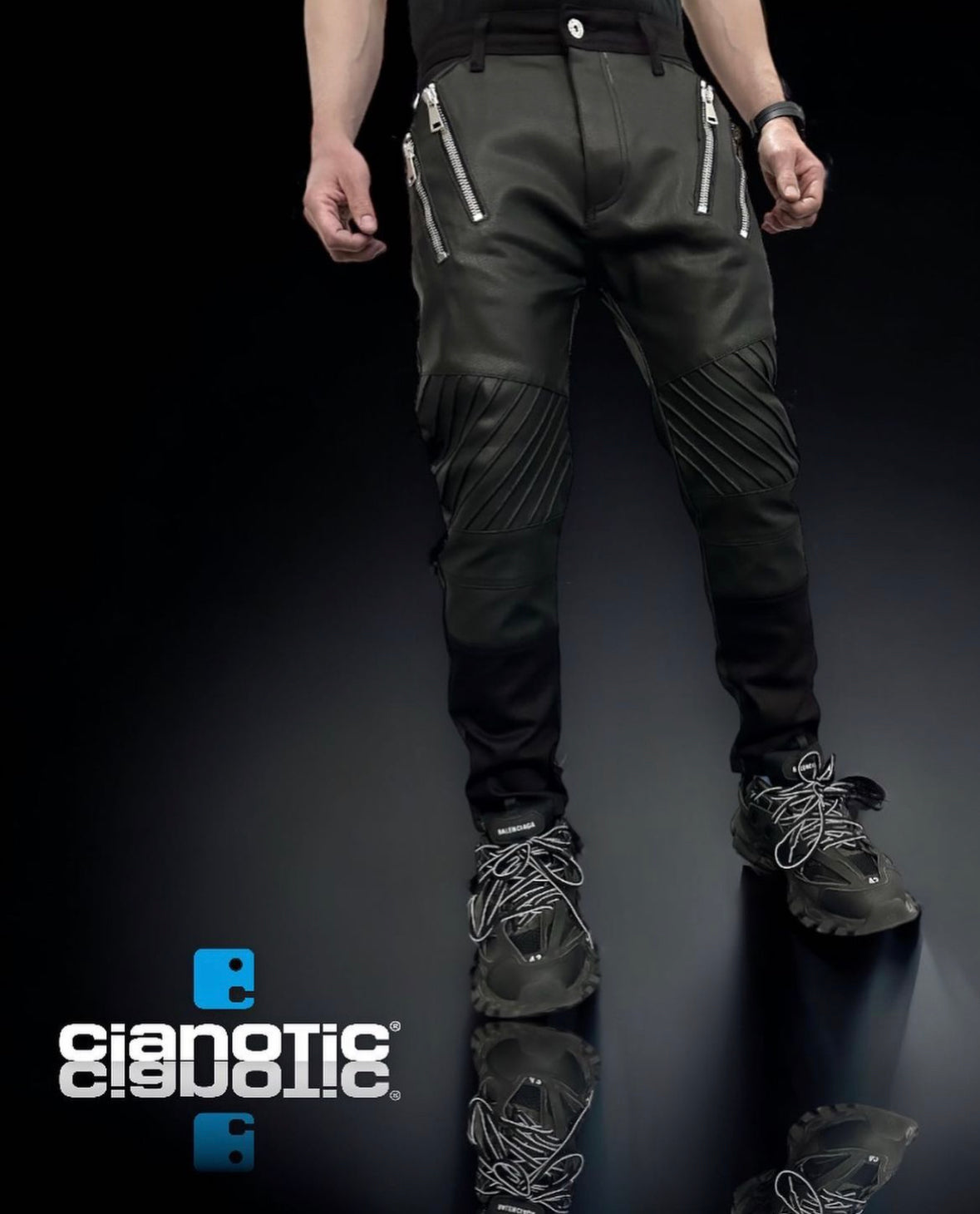 BIKER BOA BLACK - Jeans uomo - CIANOTIC