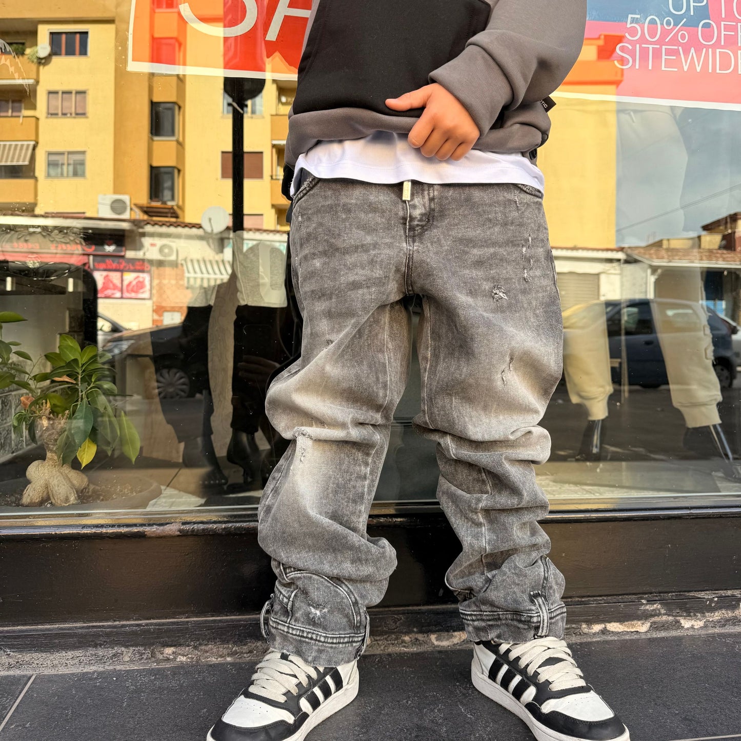 CB BAGGY 24 BLACK - JEANS BIMBO - CIANOTIC