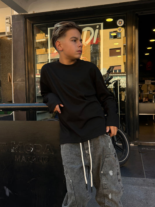 1320 T-SHIRT NERA - T-shirt bimbo - IO CHICO