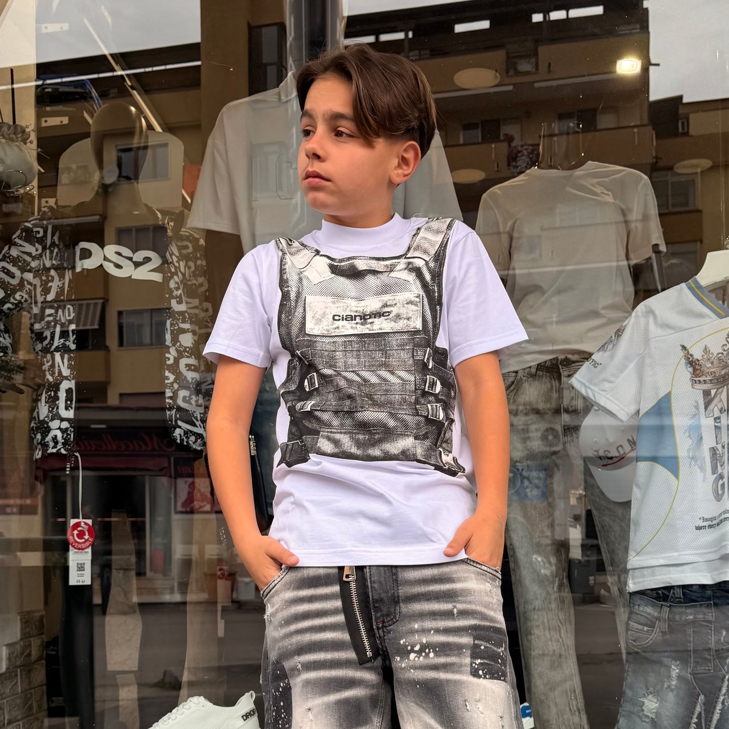 BRAVE T-SHIRT CIANOTIC BIANCA BIMBO - T-shirt bimbo - CIANOTIC