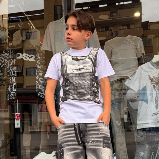 BRAVE T-SHIRT CIANOTIC BIANCA BIMBO - T-shirt bimbo - CIANOTIC