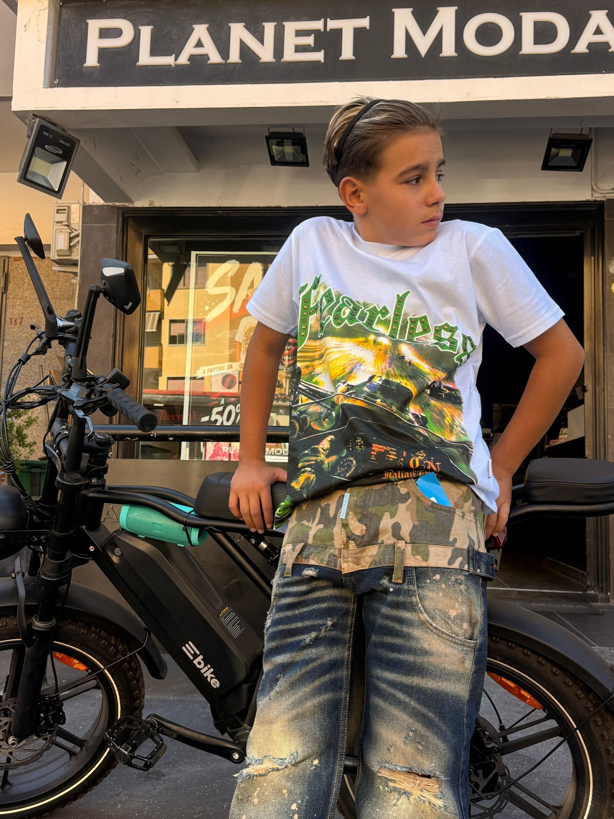 CB/FEARLESS MOD SAGE BIANCA - T-shirt bimbo - CIANOTIC