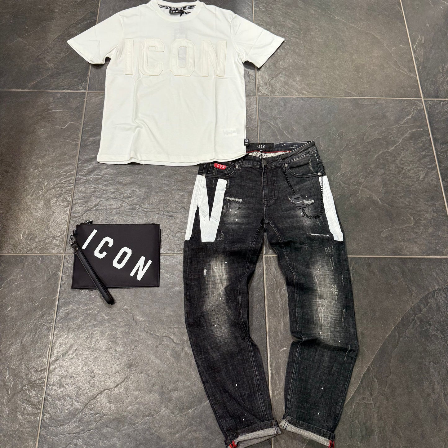 ICUF2W6D011 JEANS ICON DARK GREY - Jeans uomo - icon