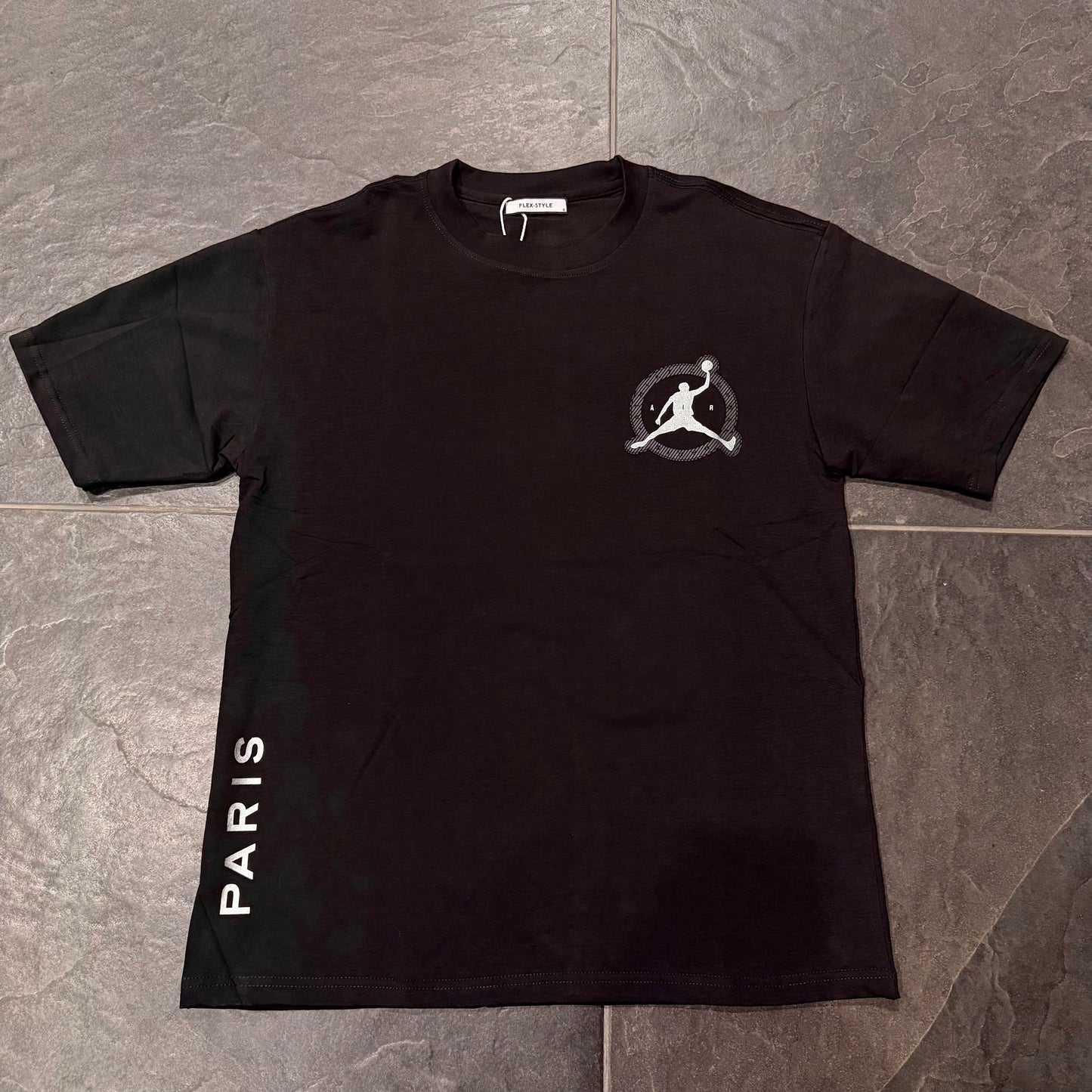 QQ-2089 T-SHIRT UOMO NERO/ARGENTO - T-shirt uomo -