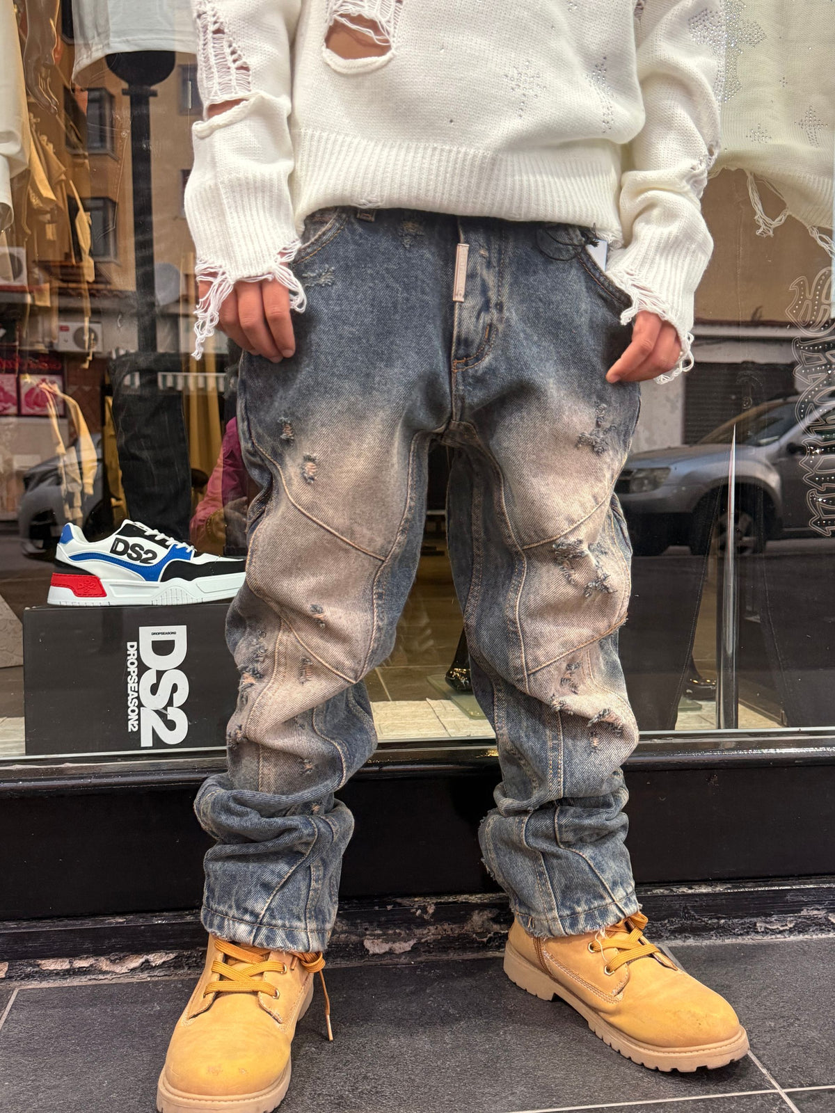 CB BAGGY 555 BLU - JEANS BIMBO - CIANOTIC