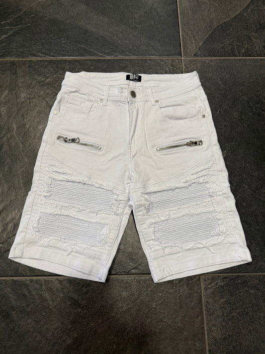 EM8867 SHORT BIKER BIANCO - Short uomo -