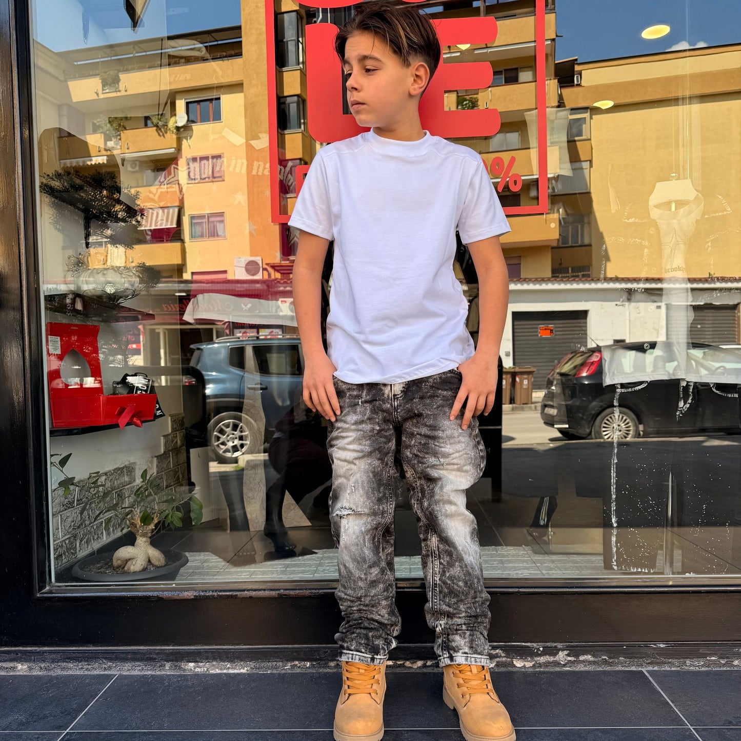 CB BAGGY VEINS BLACK - JEANS BIMBO - CIANOTIC