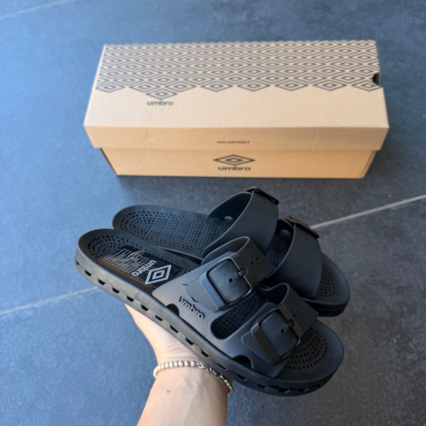 CIABATTE UMBRO NERO SOTTOUOMO - Ciabatte uomo - umbro
