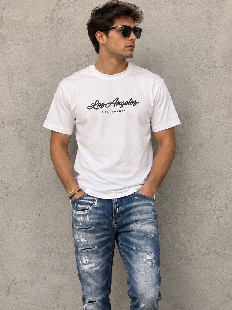 YD-3115 T-SHIRT UOMO BIANCA - T-shirt uomo -