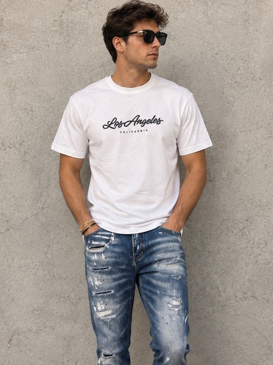 YD-3115 T-SHIRT UOMO BIANCA - T-shirt uomo -