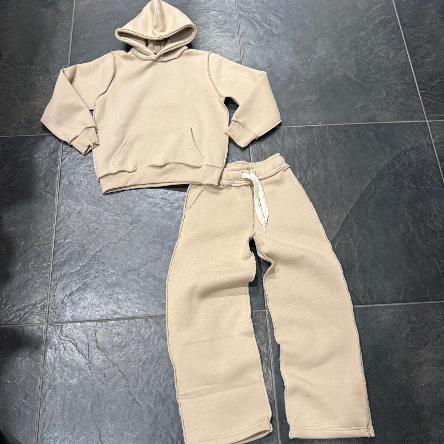 CB.TRACKSUIT TRAVIS TUTA BIMBO BEIGE - tute bimbo - CIANOTIC