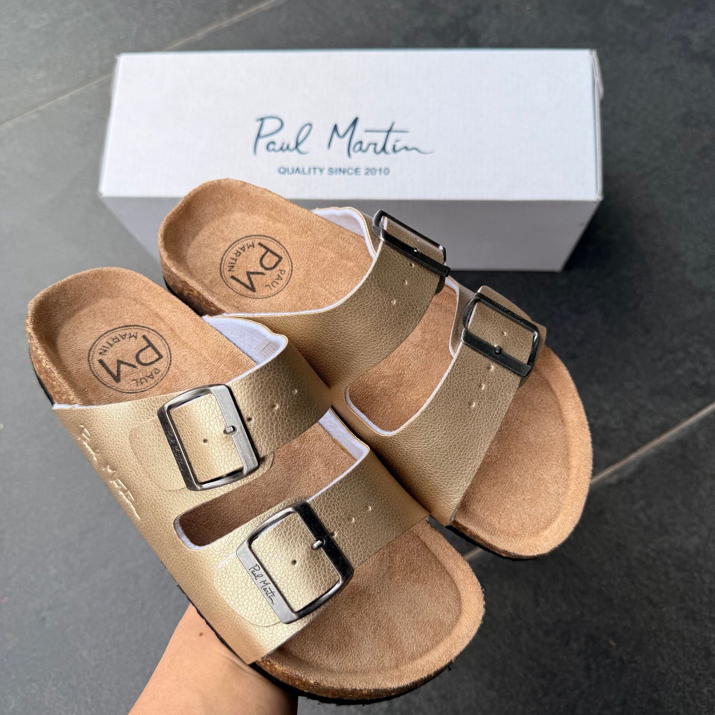 SANDALI PAUL MARTIN DONNA GOLD - Ciabatte donna - PAUL MARTIN