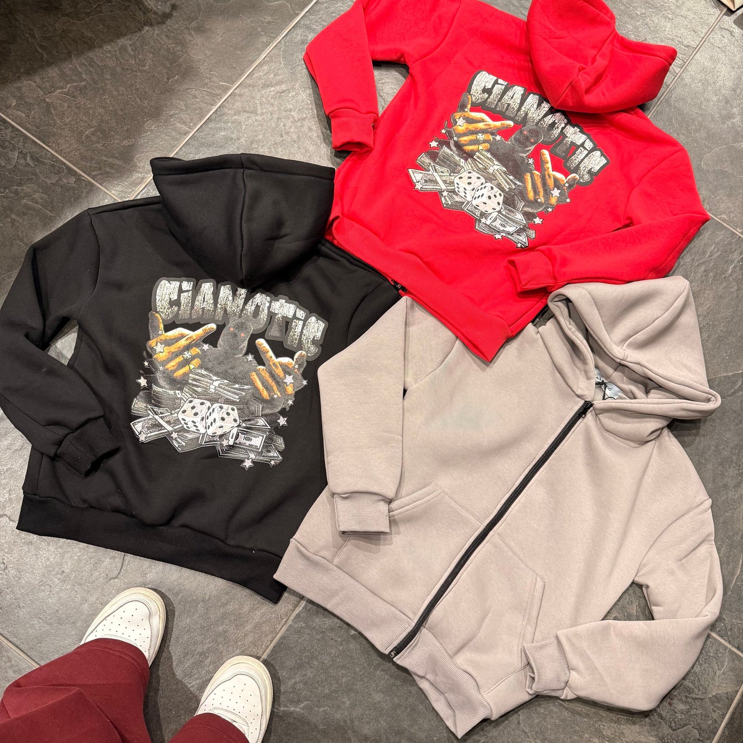 F/ZIP MONEY ROSSA - felpa bimbo - CIANOTIC