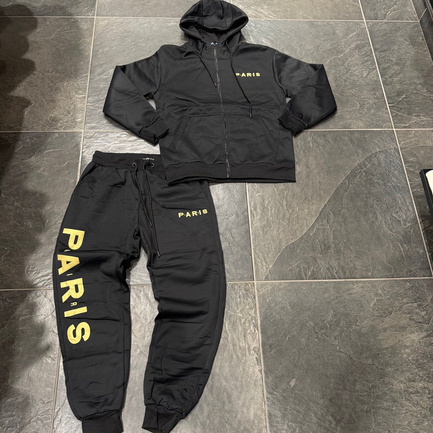 FF-5611A TUTA PARIS UOMO NERA/ORO - tuta uomo -