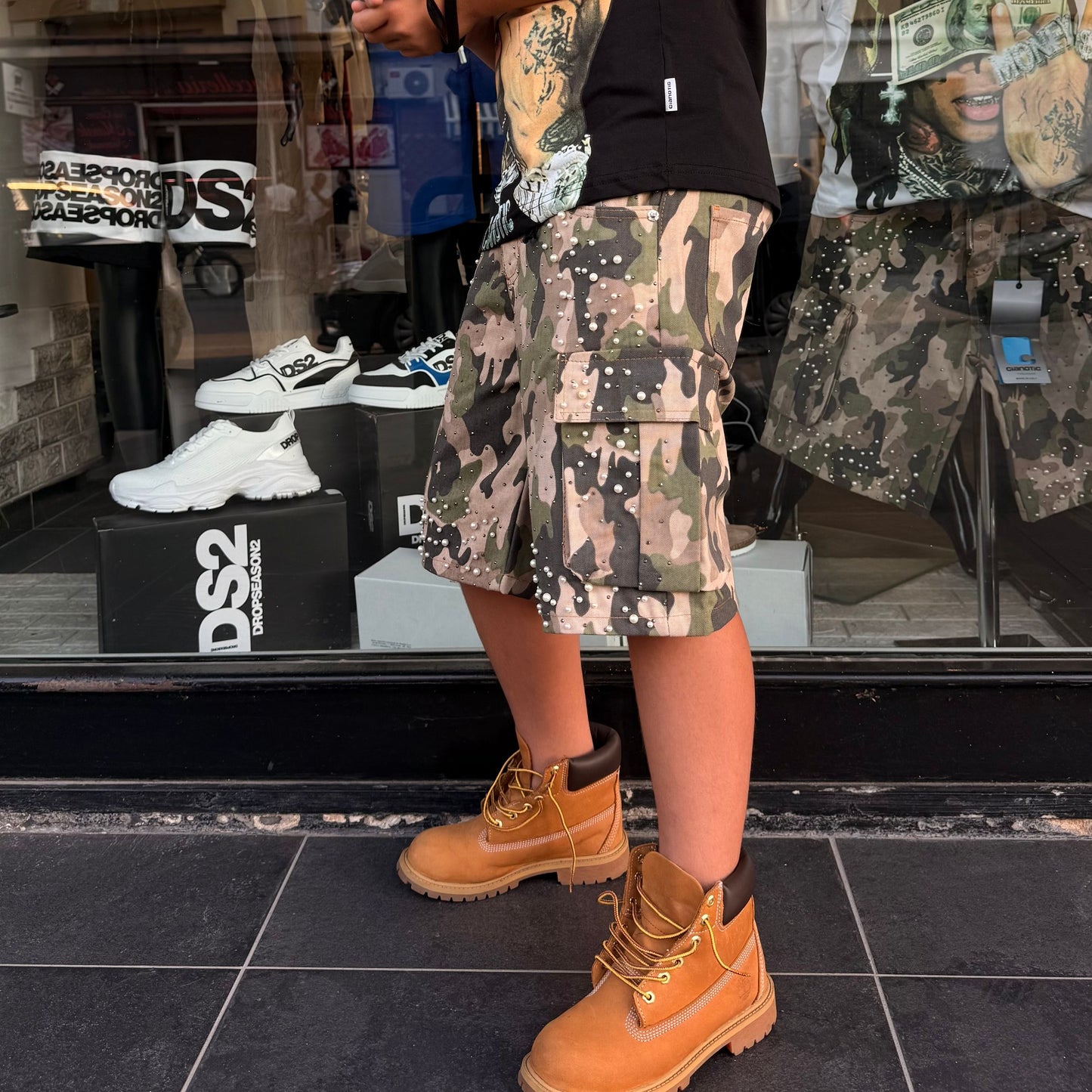CB SHORT ARMY REBEL - bermuda bimbo - CIANOTIC