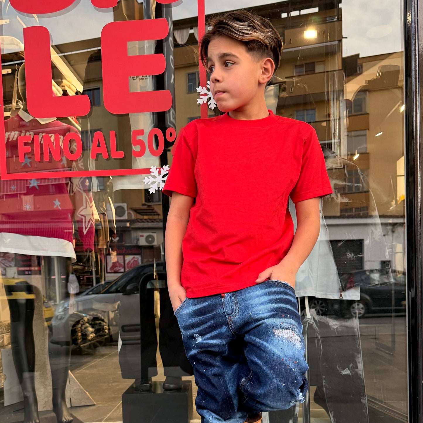 CB/RISK T-SHIRT ROSSA - T-shirt bimbo - CIANOTIC