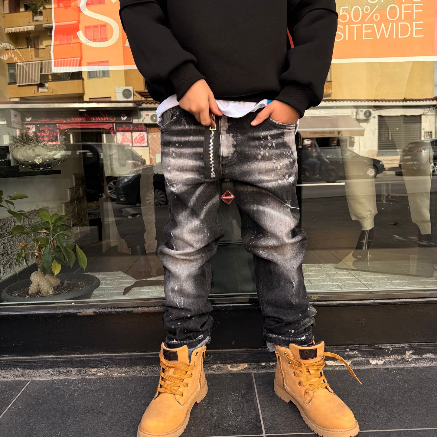 CB DS2/2 BLACK - JEANS BIMBO - CIANOTIC