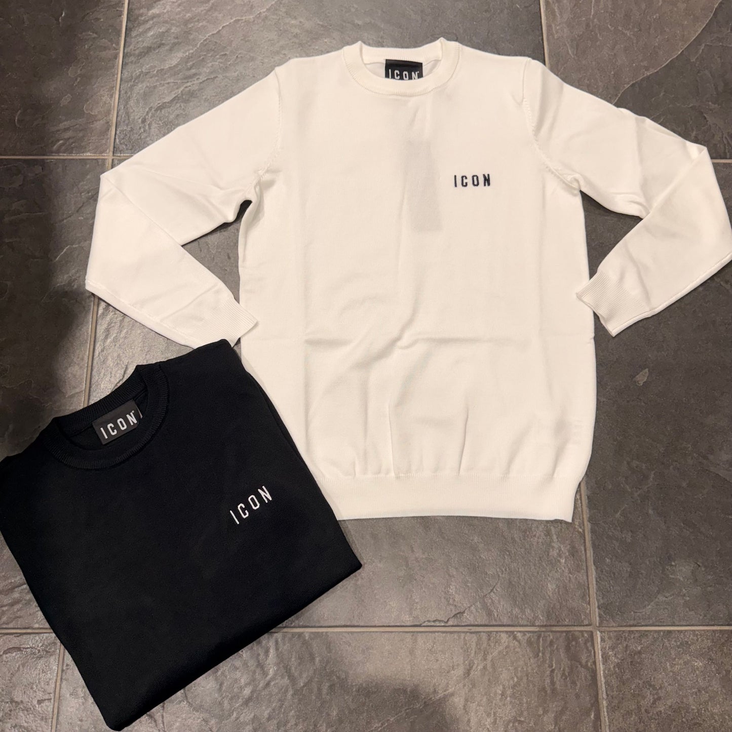 ICUF2W6M003 MAGLIONCINO ICON BIANCO - Maglieria uomo - icon