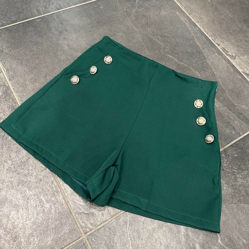 NF8947 PANTALONCINO DONNA VERDE - pantaloncini donna - ITALY MODA