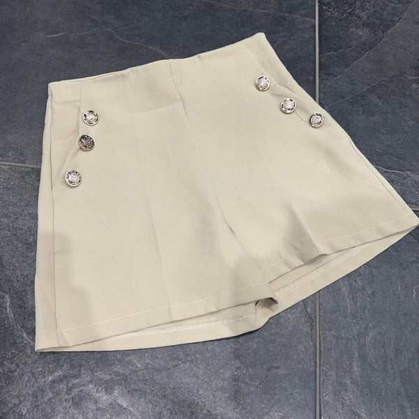 NF8947 PANTALONCINO DONNA BEIGE - pantaloncini donna - ITALY MODA