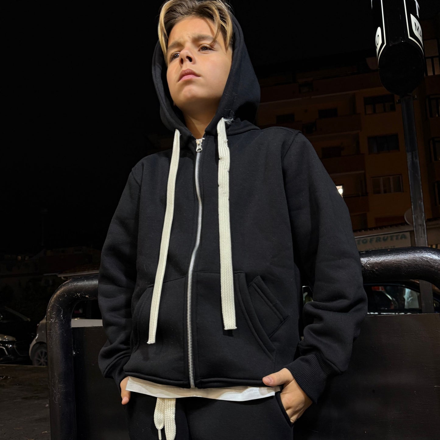 CB F/TRIPLE LANE HOODIE NERA - felpa bimbo - CIANOTIC