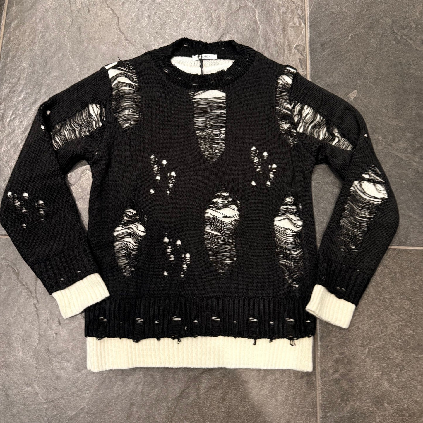 CB ML/DOUBLE MAGLIONCINO NERO - maglieria bimbo - CIANOTIC