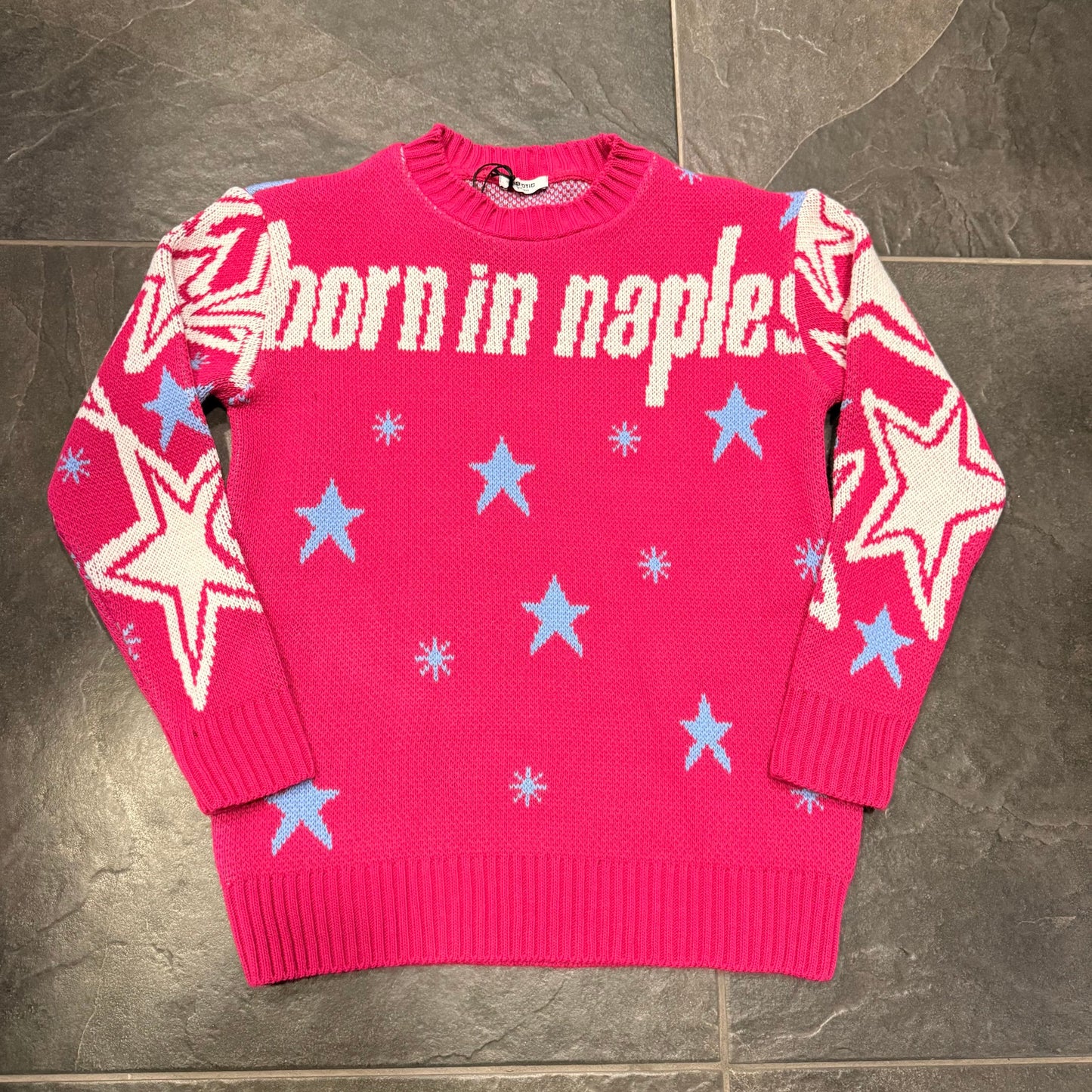 CB ML/BORN IN NAPLES FUCSIA - maglieria bimbo - CIANOTIC
