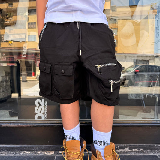 CB DOWNTOWN SHORT CARGO NERO - short bimbo - CIANOTIC