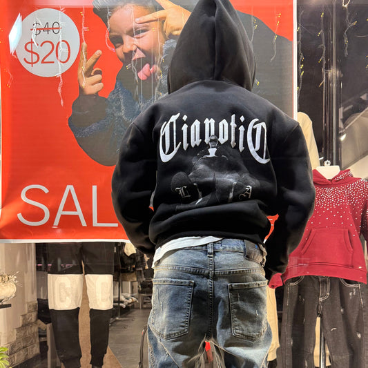 F/ZIP SCARPE NERA - felpa bimbo - CIANOTIC