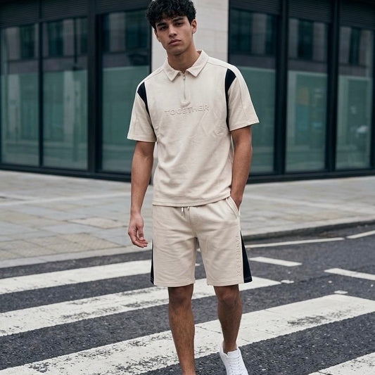 EG2068 COORDINATO UOMO BEIGE - Completo uomo -