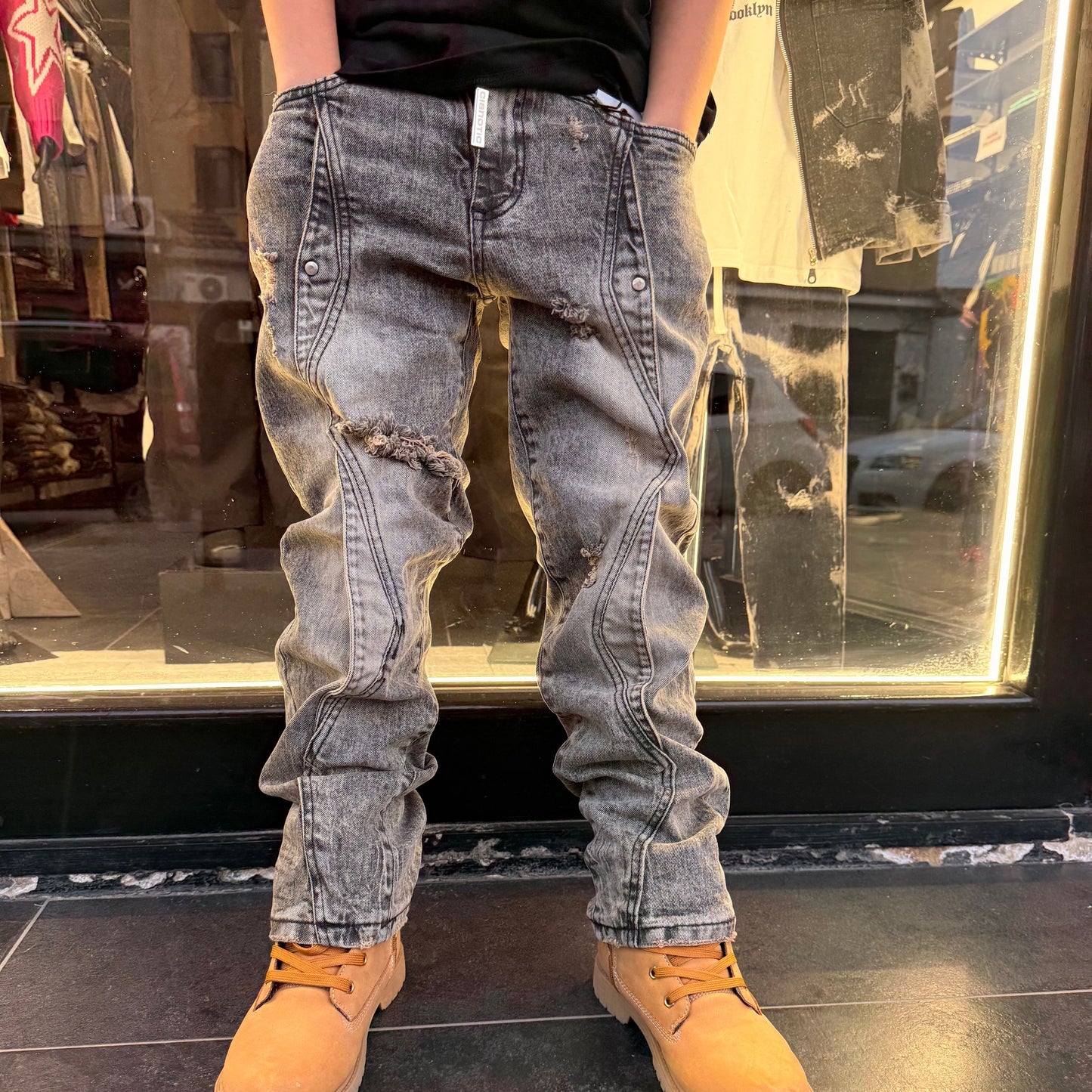 CB BAGGY 426 BLACK - JEANS BIMBO - CIANOTIC